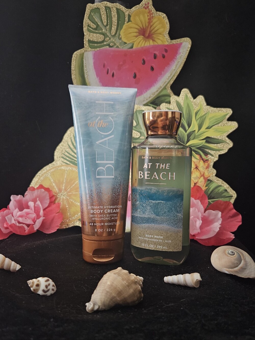 NWT Bath & Body Works At The Beach Bodycare Set - Blue & White